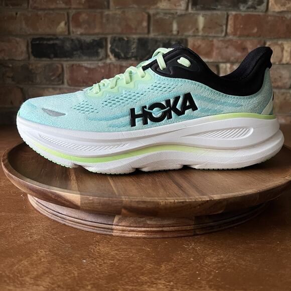 Hoka One One Bondi 9 Luna Moth Blue Spark Men's 8.5 Road Running Shoes Sneakers - Picture 1 of 16